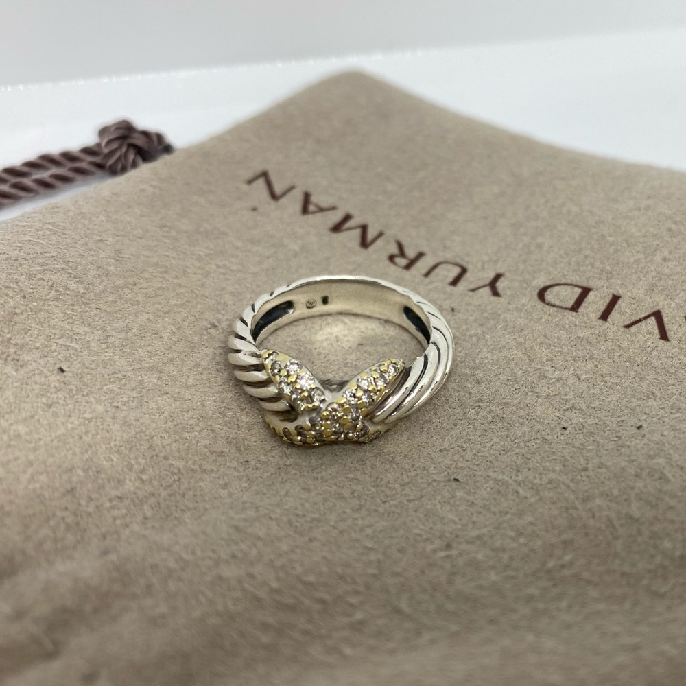 Vintage David Yurman Diamond X Ring